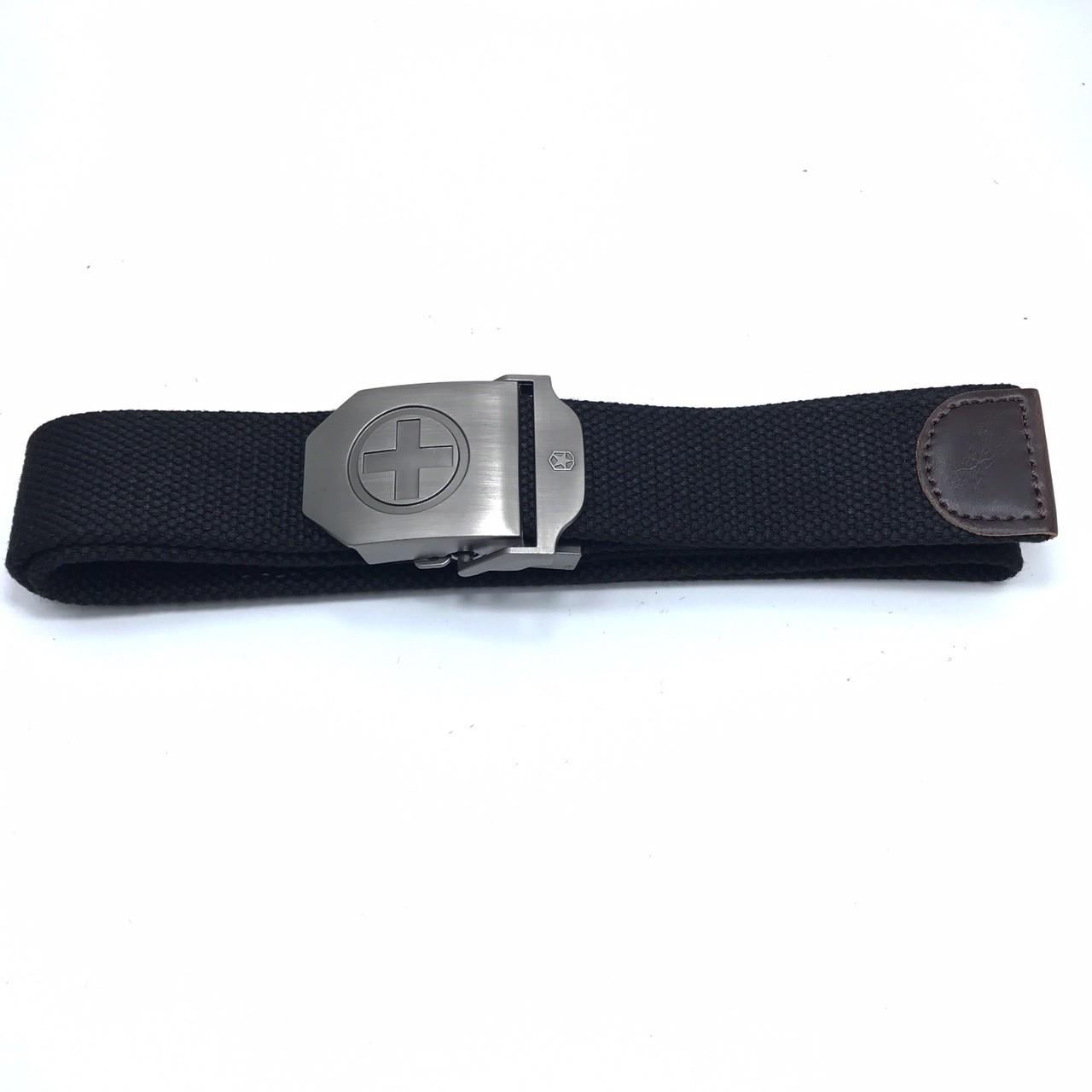 Chinatown Leather เข็มขัดผ้า tough บวก สีดำ