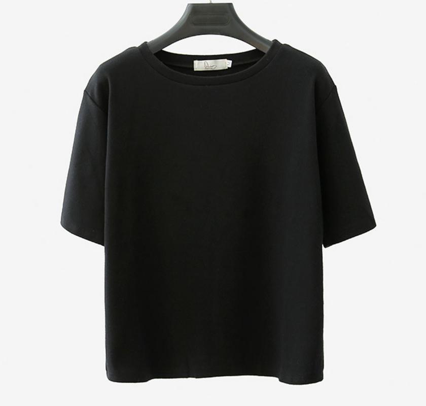 ZASHION เสือยืดแขนสั้น Minimalist Basic Plain Korean T Shirt