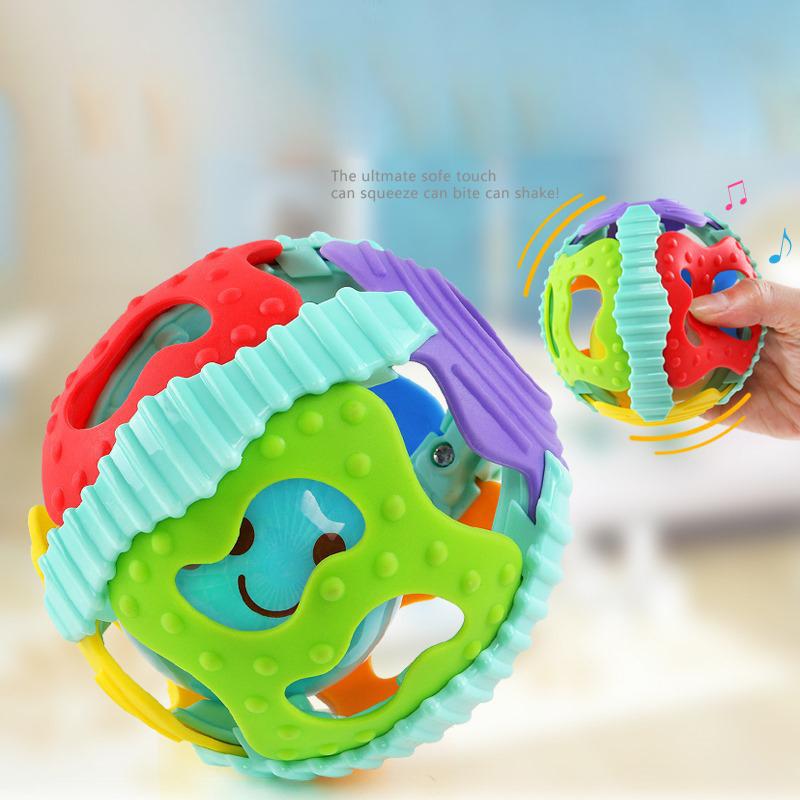 DSstyles เด็กทารกนุ่มเงินฉลุลายทรงกลมแฟลชที่มีสีสัน Rattle ลูกบอลกัดสำหรับชายและหญิงสีสุ่ม DSstyles เด็กทารกนุ่มเงินฉลุลายทรงกลมแฟลชที่มีสีสัน Rattle ลูกบอลกัดสำหรับชายและหญิงสีสุ่ม