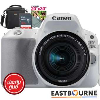 Canon EOS200D kit 18-55mm + SD Card 32 GB มูลค่า690บาท + คูปองขยายภาพขนาด20˝x30˝ 1ใบ มูลค่า450บาท + กระเป๋ากล้อง มูลค่า990บาท + ผ้าเช็ดเลนส์ มูลค่า 100บาท