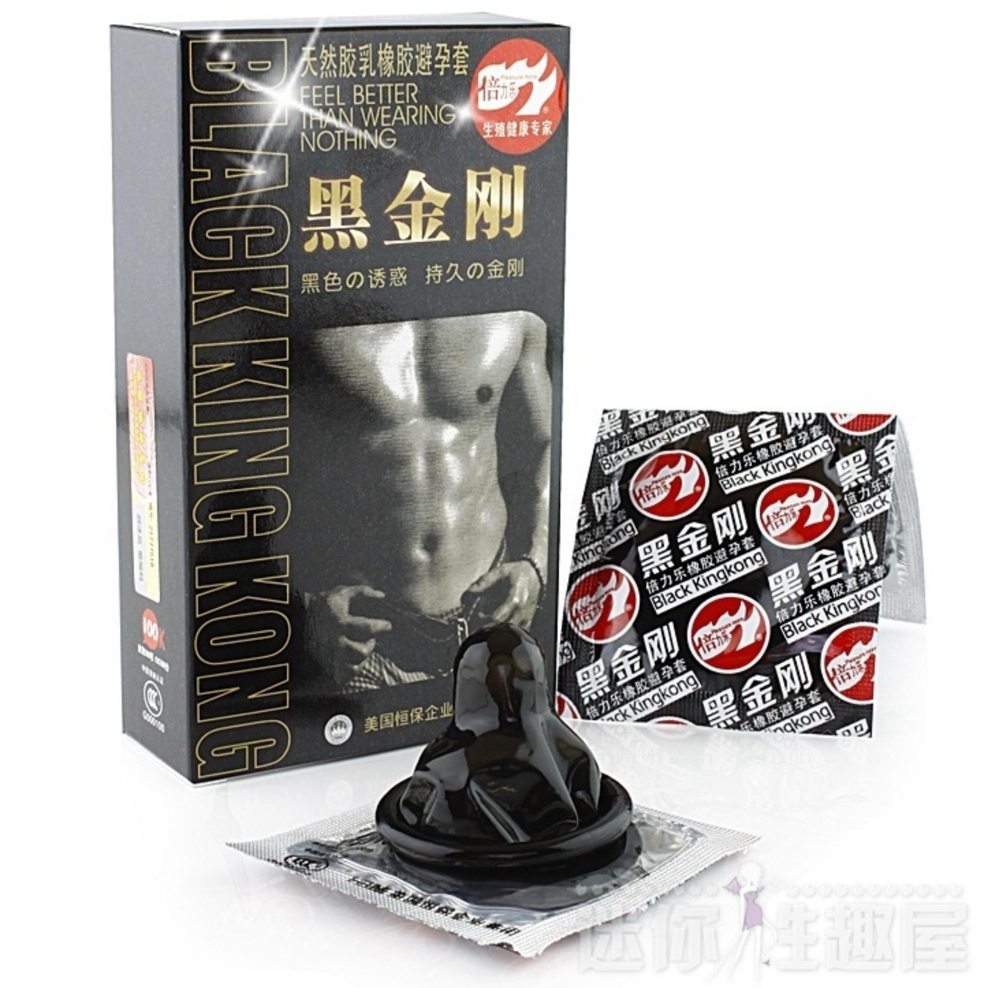 Black Kingkong ถุงยางอนามัย (สีดำ 1กล่อง)10 ชิ้น