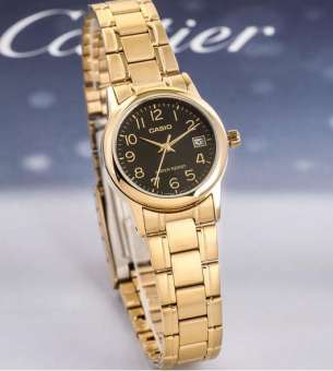 Casio Standard รุ่น LTP-V002G-1B นาฬิกาข้อมือผู้หญิง สายสแตนเลสสีทอง/หน้าปัดดำ (สินค้าของแท้ 100% ประกันศูนย์ 1 ปี) Casio Standard รุ่น LTP-V002G-1B นาฬิกาข้อมือผู้หญิง สายสแตนเลสสีทอง/หน้าปัดดำ (สินค้าของแท้ 100% ประกันศูนย์ 1 ปี)