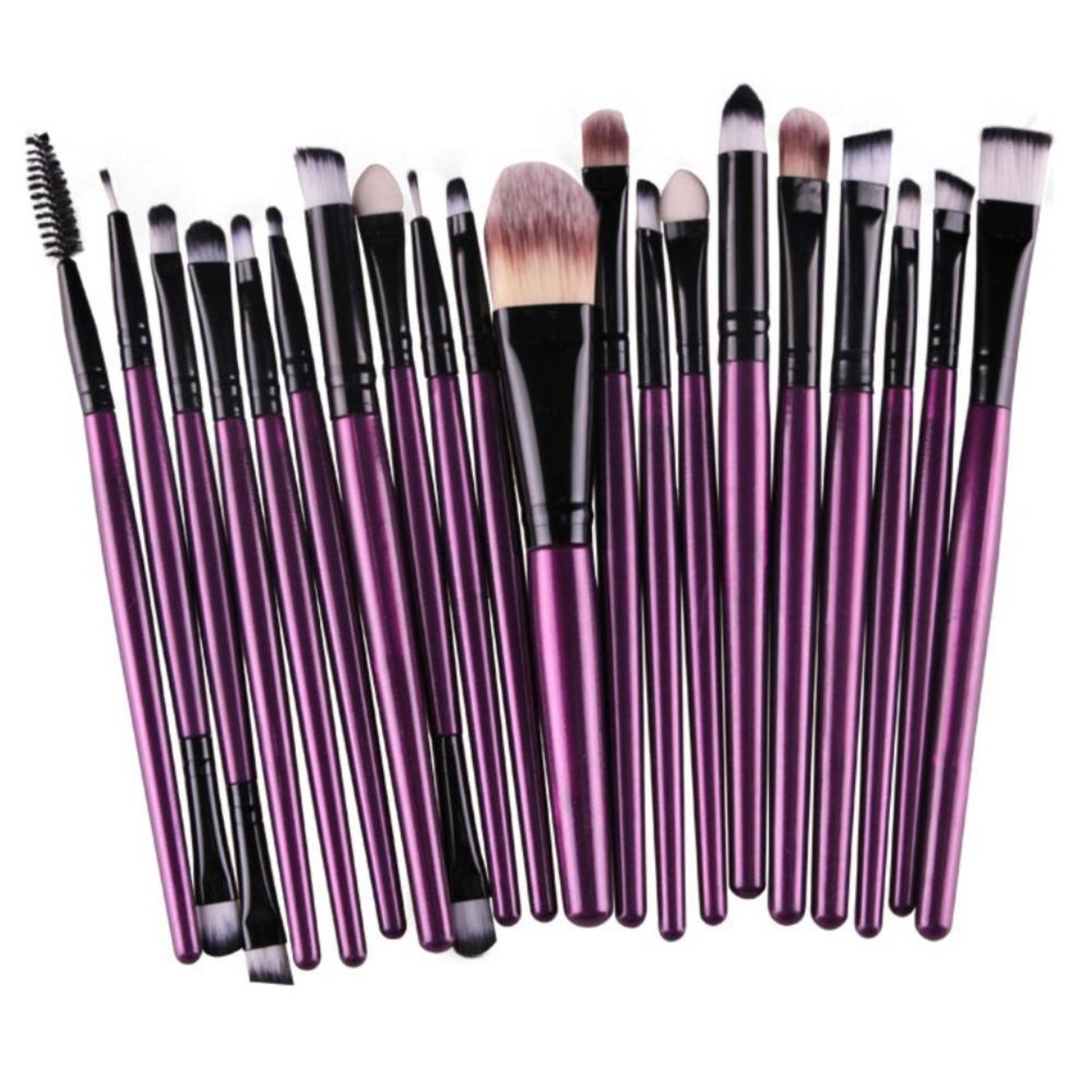 BRUSHx20 แปรงแต่งหน้า ชุด20ชิ้น #ม่วงBlack (แท้มีประกัน)