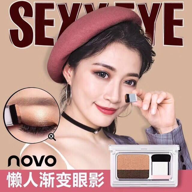 โนโว Novo Sexy Eyes18 2Tone Eyeshadow eye magazine อายแชโดว์ 2 เฉดสี SIXTEEN