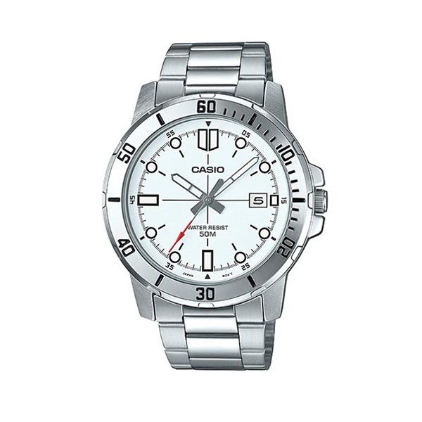 Casio Analog Gent's นาฬิกาข้อมือผู้ชาย สแตนเลสแท้ รุ่น MTP-VD01D