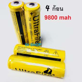 Di Shop ถ่านชาร์จ 18650 UnlteFire 9800mAh 18650 Rechargeable Lithium Li-ion Battery แพ็ค4ก้อน