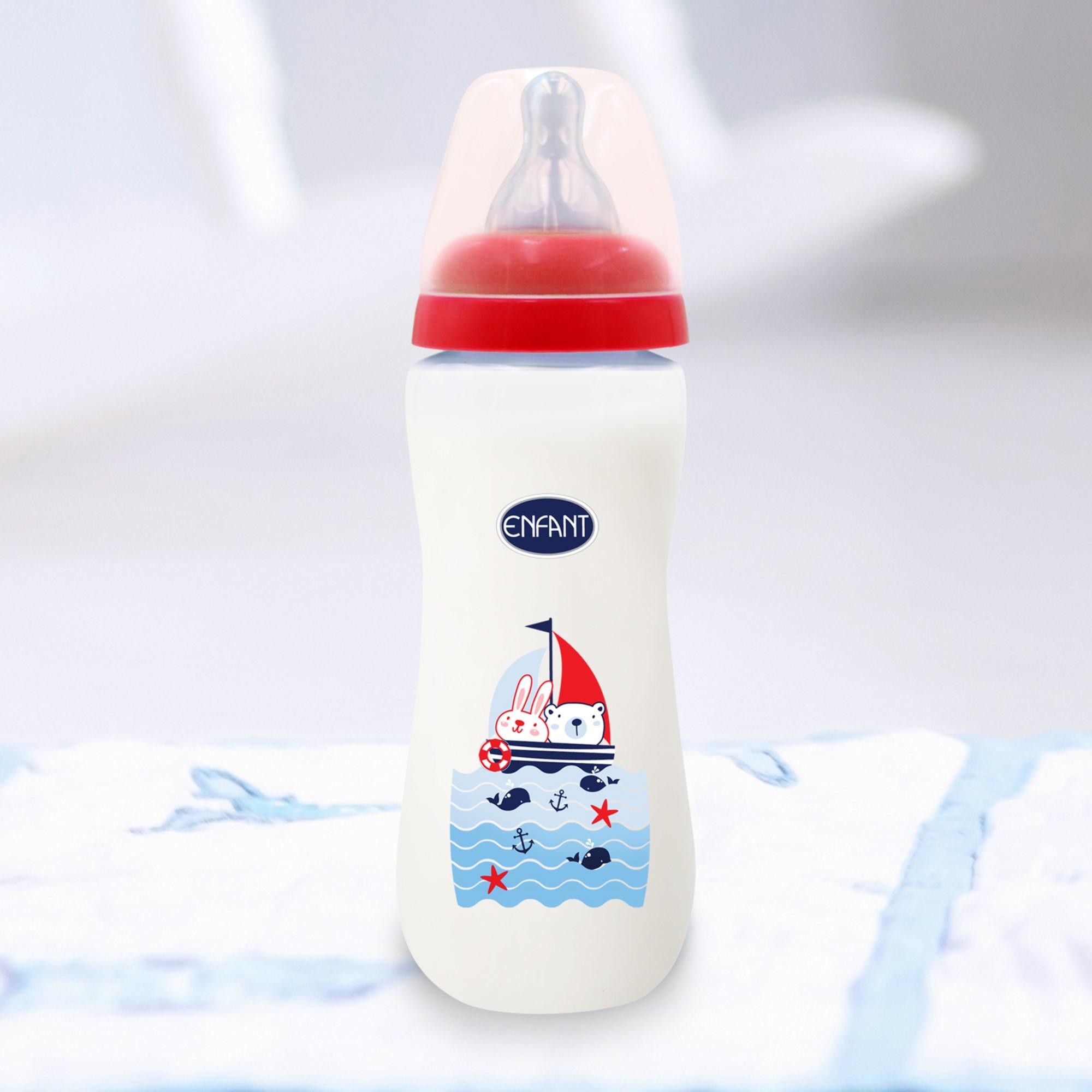 Enfant ขวดนม Standard Bottle Size 8 Oz. สีแดง