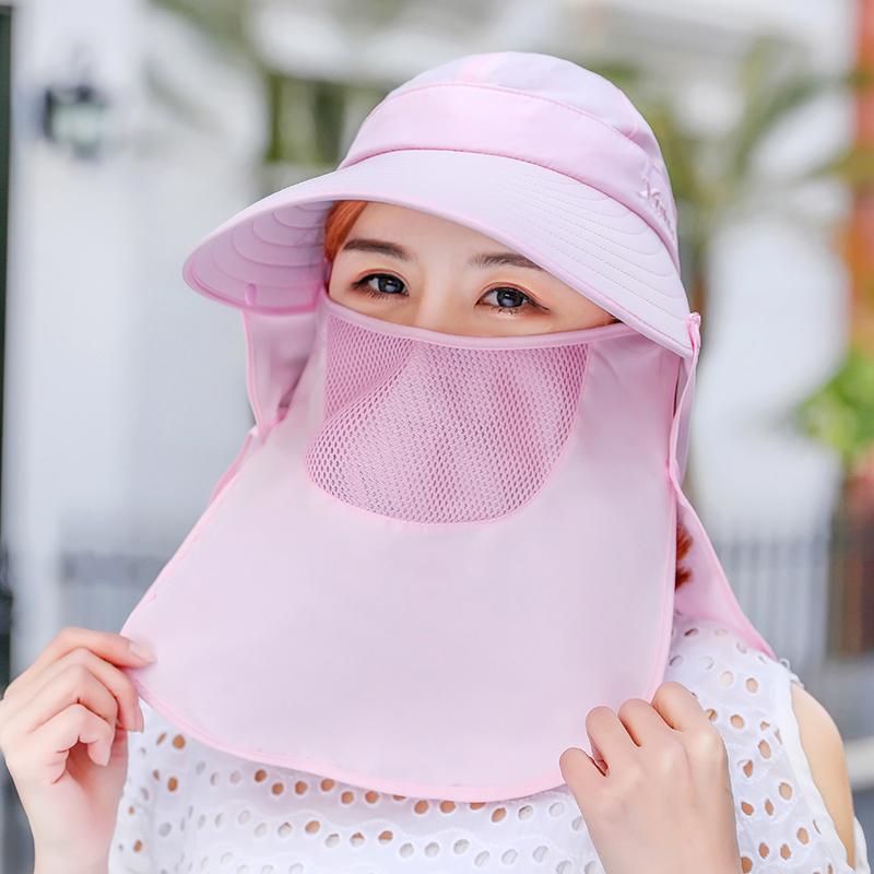 หมวกกันแดดหมวกหญิงฤดูร้อนกลางแจ้งป้องกันรังสี UV จากแสงแดดหมวกกันแดดบังหน้าสำหรับชายและหญิงแบตเตอรี่ขี่จักรยานกันแดดหมวก