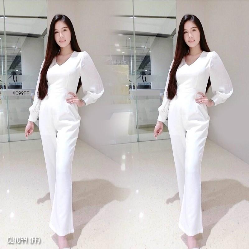 Jumpsuit จั้มสูทขายาวทรงกระดิ่ง CL4099 (FF) Jumpsuit จั้มสูทขายาวทรงกระดิ่ง CL4099 (FF)