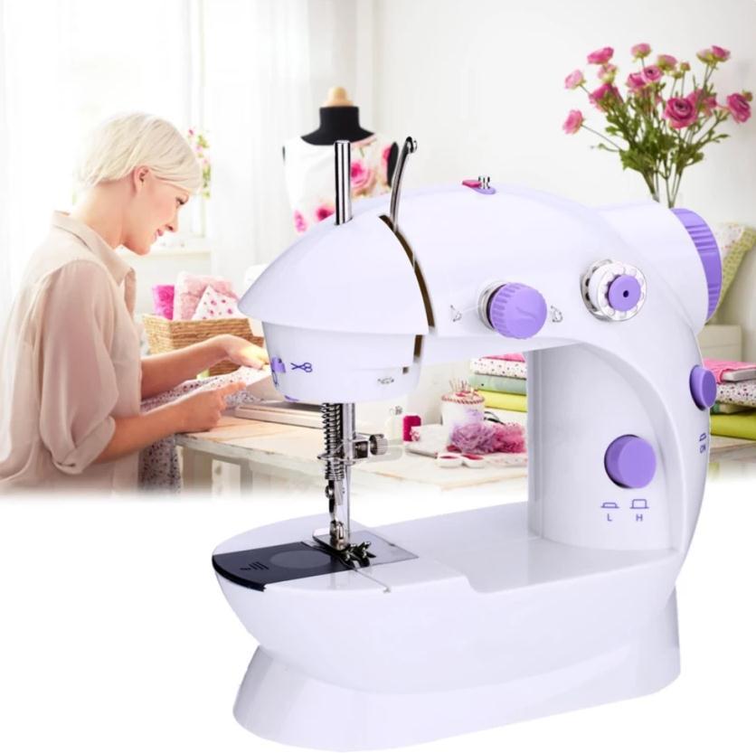 ใหม่ !!! จักรเย็บผ้าไฟฟ้า มินิ ขนาดพกพา Mini Sewing Machine - White