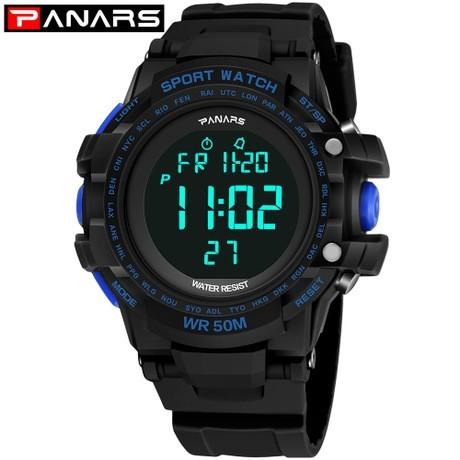 PANARS รุ่น 8013 ผู้ชายกีฬานาฬิกา12/24ชั่วโมงอิเล็กทรอนิกส์โครโนกราฟนาฬิกาผู้ชายดิจิตอลนาฬิกาข้อมือ50เมตรกันน้ำ สินค้าพร้อมส่ง ไม่มีกล่อง (มีเก็บเงินปลายทาง) R-108