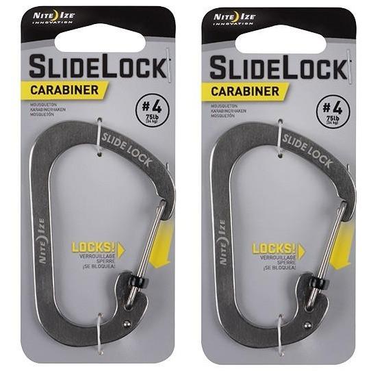 พวงกุญแจคาราไบเนอร์ Nite-Ize รุ่น SlideLock Carabiner#4 Silver ( 2 ชิ้น )