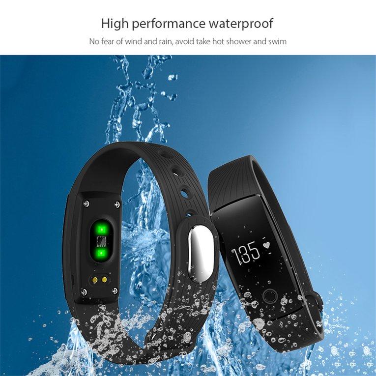 LEMFO ID107 ตรวจสอบอัตราการเต้นหัวใจ Pedometer กีฬากันน้ำสมาร์ทสร้อยข้อมือ