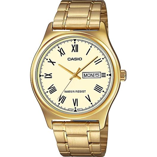 Casio นาฬิกาข้อมือผู้ชาย เลขโรมัน สายสแตนเลส รุ่น MTP-V006 ของแท้ประกันศูนย์