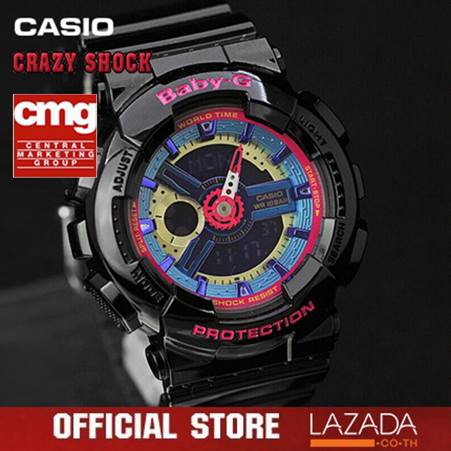 Casio BABY-G BA-111-3A BA-111-1A BA-112-1A นาฬิกาแฟชั่นสําหรับ ผู้หญิง / ผู้ชาย