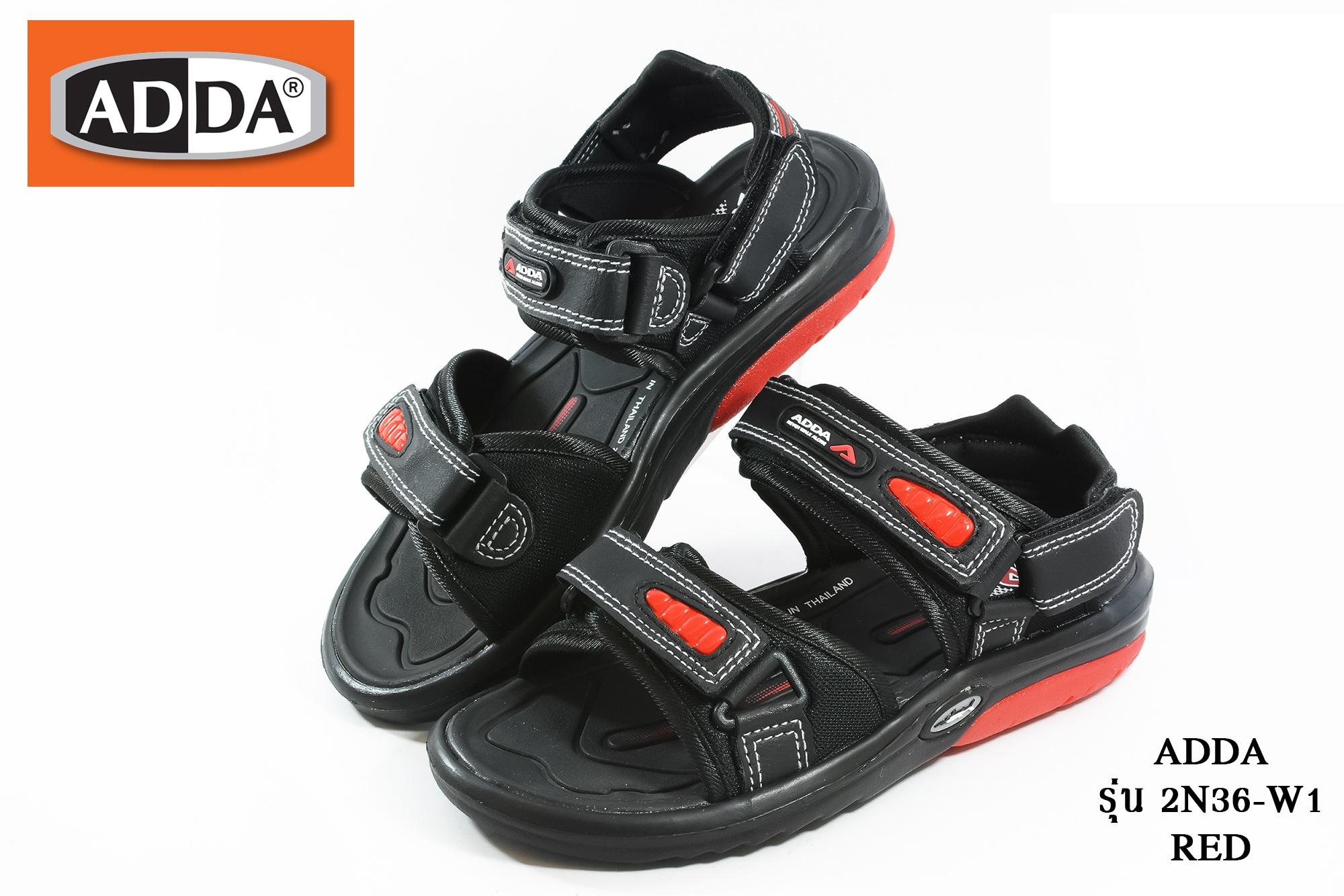 ADDA รองเท้ารัดส้นสกอล์ แฟชั่น รุ่น 2N36-M1 สีดำ-แดง เบอร์ 7-9