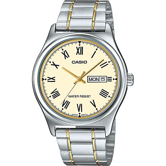 Casio นาฬิกาข้อมือผู้ชาย เลขโรมัน สายสแตนเลส รุ่น MTP-V006 ของแท้ประกันศูนย์