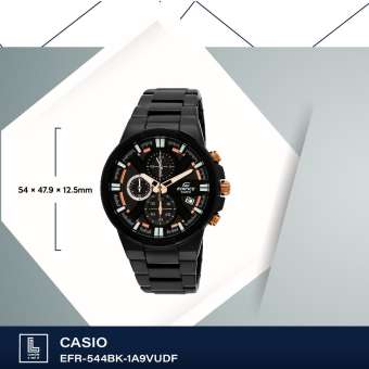 นาฬิกาข้อมือ Casio รุ่น EFR-544BK-1A9VUDF Edifice นาฬิกาข้อมือสุภาพบุรุษ สายสเตนเลส - สีดำ นาฬิกาข้อมือ Casio รุ่น EFR-544BK-1A9VUDF Edifice นาฬิกาข้อมือสุภาพบุรุษ สายสเตนเลส - สีดำ