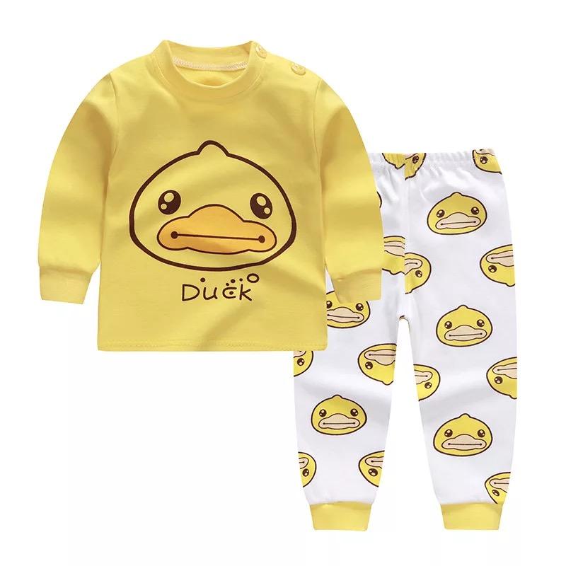 พร้อมส่ง!! ชุดเสื้อแขนยาว+กางเกงขายาว ผ้า cotton อายุ 6 เดือน - 4 ปี (เทียบไซต์ตารางด้านล่าง) AS008