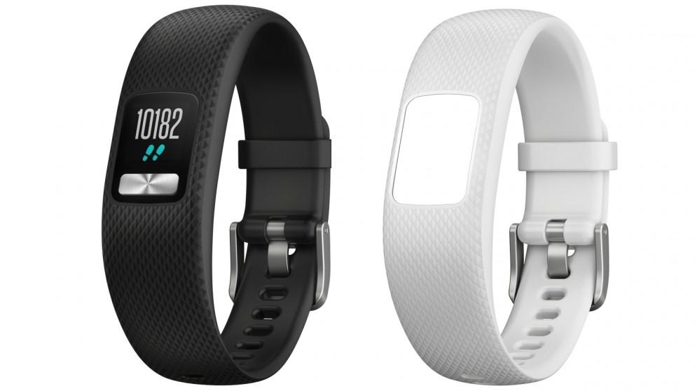 Garmin Vívofit 4 Bundle (activity tracker with 1+ year battery life and color display) Small/Medium, Black + White