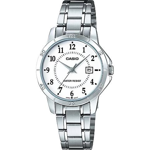 Casio นาฬิกาข้อมือผู้หญิง สายสแตนเลส รุ่น LTP-V004 ของแท้ประกันศูนย์