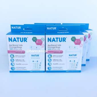 NATUR ถุงเก็บน้ำนม เนเจอร์ ขนาด 4 ออนซ์ แพ็ก 30 ถุง x 6 แพ็ก