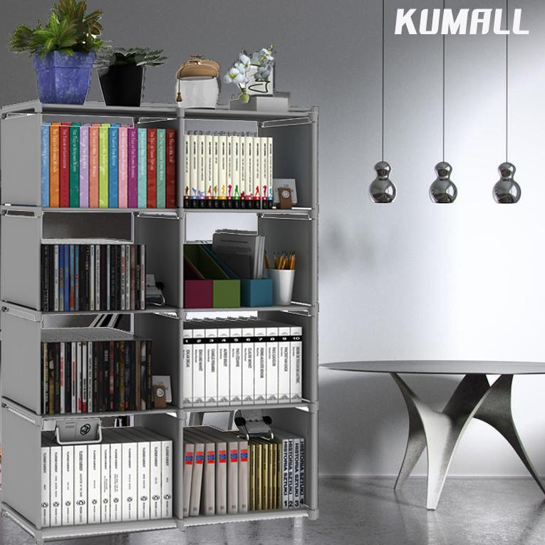 KUMALL ชั้นวางของ สองแถว ชั้นวางหนังสือ โครงเหล็ก ผ้ากันน้ำ กันฝุ่น ปรับเปลี่ยนรูปทรงได้ ขนาด 5 ชั้น 8 ช่อง (สีเทา) ชั้นวาง ชั้นหนังสือ Bookshelf Bookshelves Bookcases DIY Book Storage Rack 5 Tier with 8 Columns Double row KUMALL ชั้นวางของ สองแถว ชั้นวางหนังสือ โครงเหล็ก ผ้ากันน้ำ กันฝุ่น ปรับเปลี่ยนรูปทรงได้ ขนาด 5 ชั้น 8 ช่อง (สีเทา) ชั้นวาง ชั้นหนังสือ Bookshelf Bookshelves Bookcases DIY Book Storage Rack 5 Tier with 8 Columns Double row