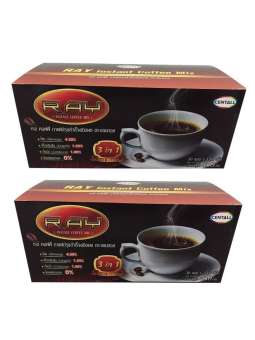 กาแฟโสม เห็ดหลินจือ ถั่งเฉ้า เรย์คอฟฟี่ ขนาด 450 กรัม บรรจุ 30 ซอง จำนวน 2 กล่องใหญ่ กาแฟโสม เห็ดหลินจือ ถั่งเฉ้า เรย์คอฟฟี่ ขนาด 450 กรัม บรรจุ 30 ซอง จำนวน 2 กล่องใหญ่