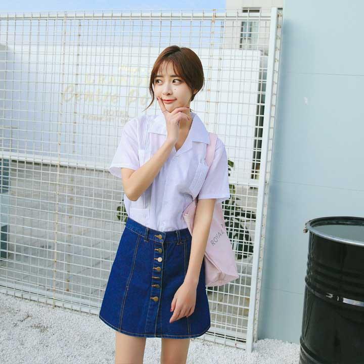 โล๊ะสต็อก หมดแล้วหมดเลย!!! JP Fashion เสื้อเชิ้ตสีขาว ผ้าใส่สบาย