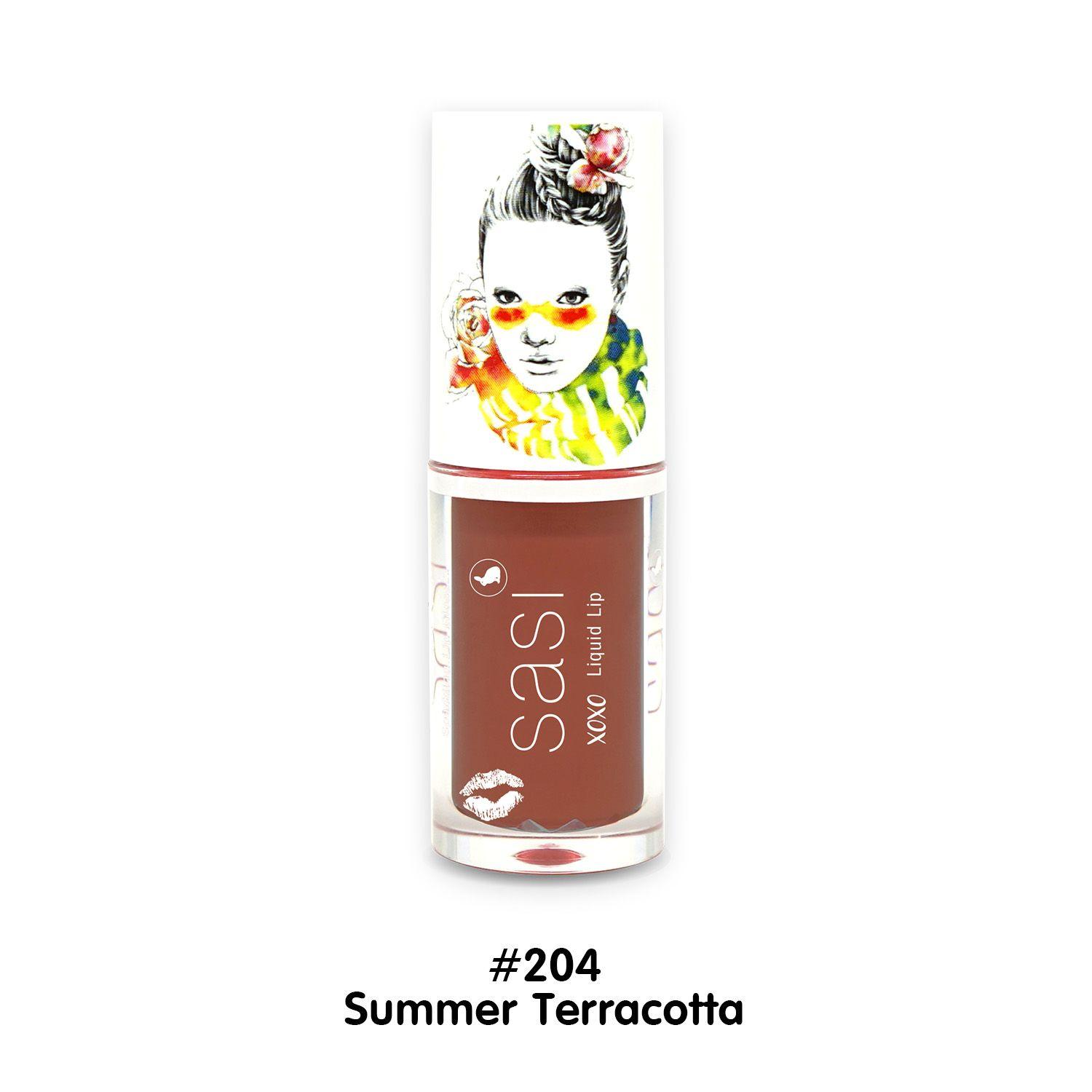 Sasi Xoxo Liquid lip Summer terracotto #204 x 1 ขวด