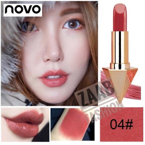 novo DIAMOND LIPSTICK ของแท้ 100%(Zaab Fashion) โนโวลิปเพชร ลิปฝาครอบแบบแม่เหล็ก สวยหรู ดูแพง เนื้อแมท เนียนละเอียด ติดทน ไม่แห้งเป็นคราบ คุ้มค่าเกินราคา novo แบรนด์ที่ไม่เคยทำให้ผิดหวัง