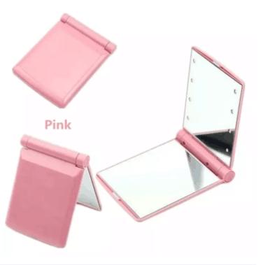 กระจกแบบพกพา ไฟ LED สุดอเนกประสงค์ Compact Cosmetic Mirror(Pink) กระจกแบบพกพา ไฟ LED สุดอเนกประสงค์ Compact Cosmetic Mirror(Pink)