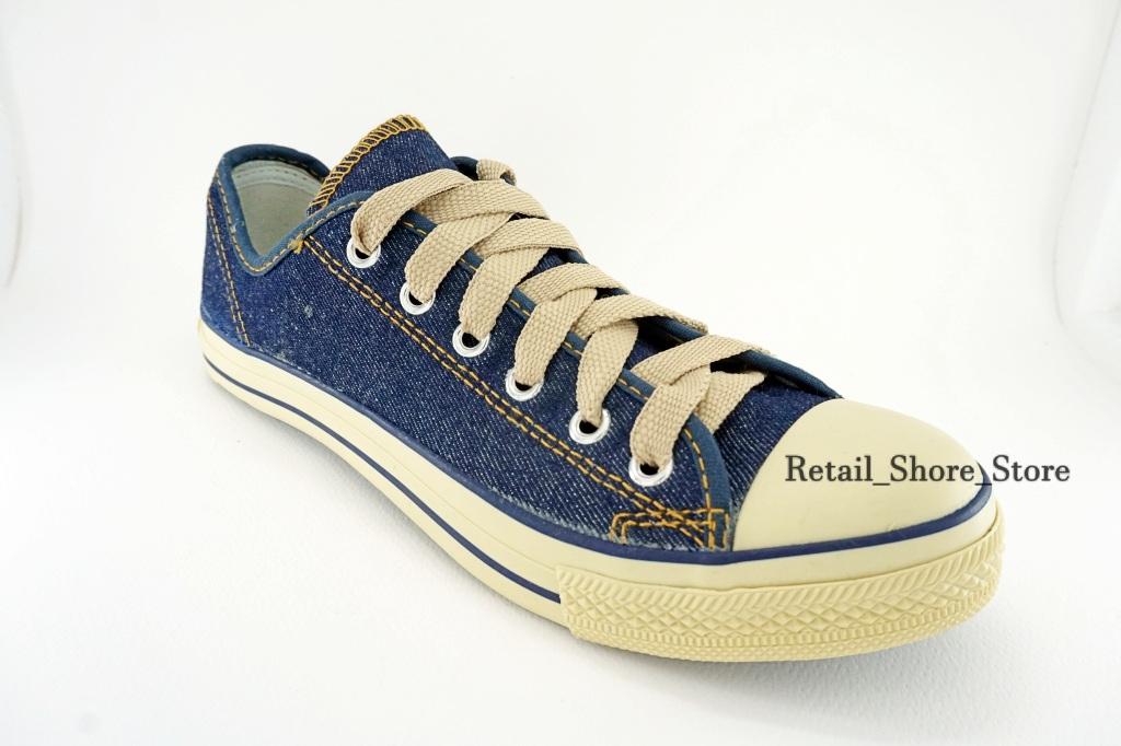 รองเท้าผ้าใบ Converse by Leo รองเท้าผ้าใบแฟชั่น ลีโอ รหัส 955 ยีนส์น้ำเงิน