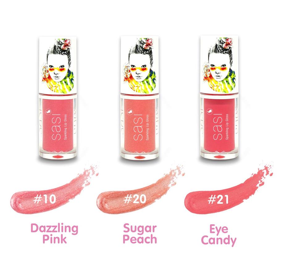 Sasi Sparkling lip gloss ศศิ สปาร์คกลิ้ง ลิป กรอส จำนวน 1 ขวด Sasi Sparkling lip gloss ศศิ สปาร์คกลิ้ง ลิป กรอส จำนวน 1 ขวด