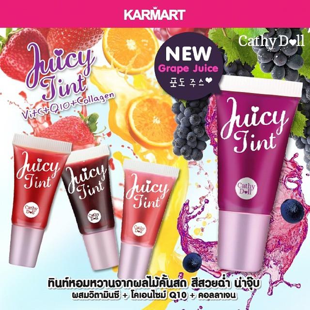 Cathy Doll Juicy Tint VitC + Q10 + Collagen 7.5g ทินท์ทาปาก เคที่ดอลล์ จุ๊ยซี่ ทินท์ ลิปทินท์ ลิปทิ้น ทิ้นทาปาก