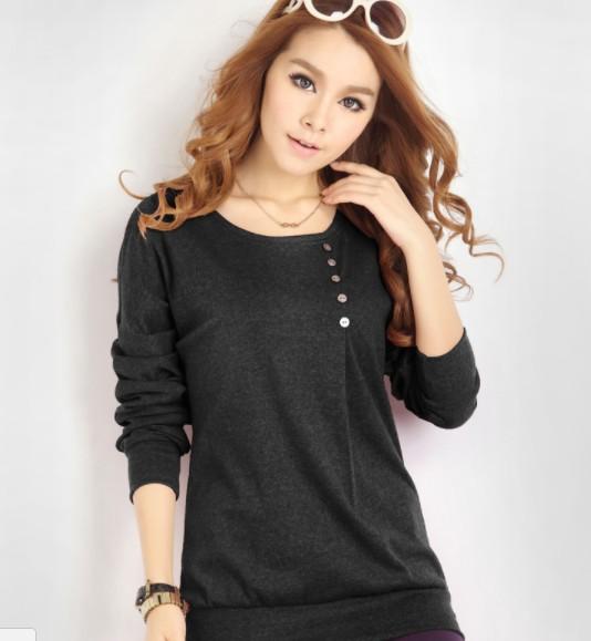 PR08-007 เสื้อสาวอวบ สีดำ