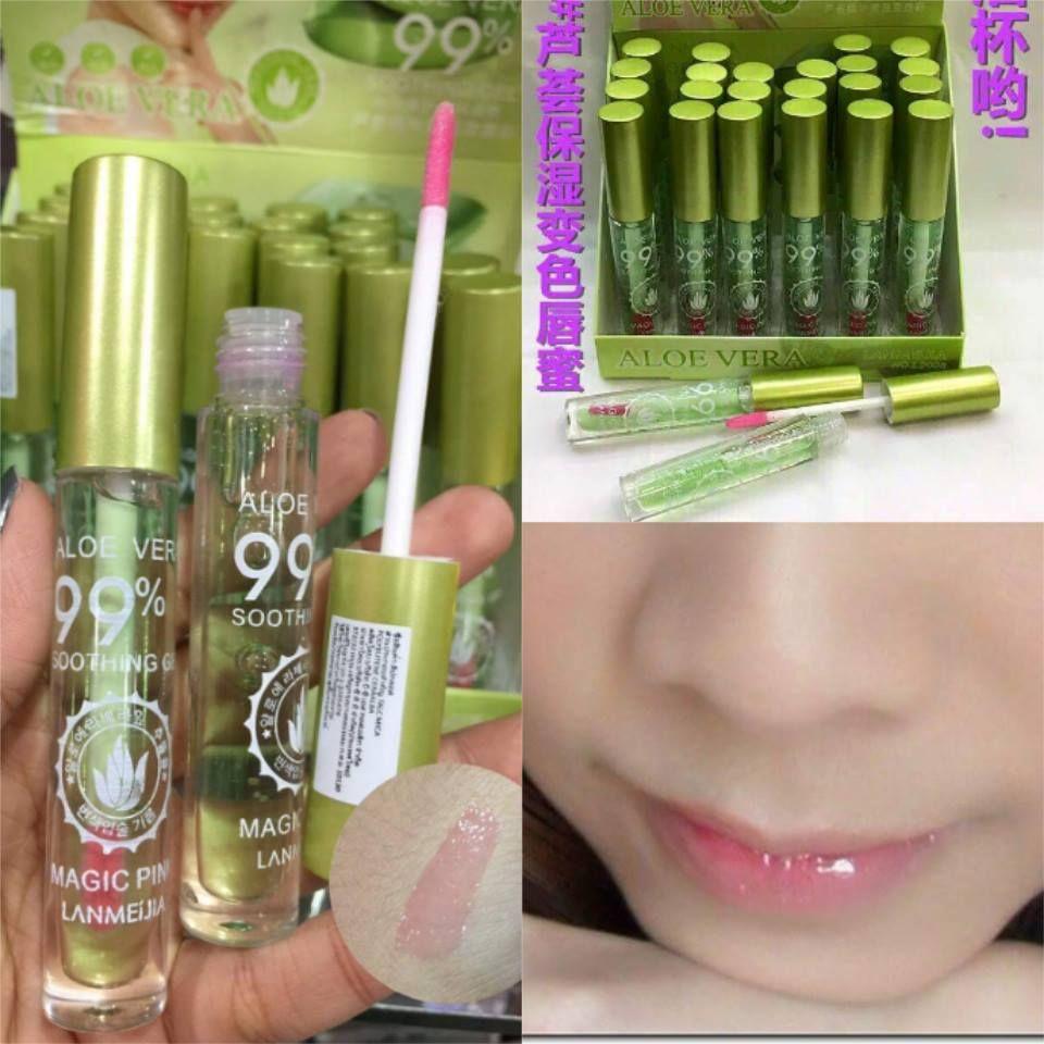 Aloe Vera 99% Magic Pink ลิปกลอสว่านหางจระเข้ 99% บำรุงริมฝีปาก ชุ่มชื่น ปากอมชมพู 2 แท่ง Aloe Vera 99% Magic Pink ลิปกลอสว่านหางจระเข้ 99% บำรุงริมฝีปาก ชุ่มชื่น ปากอมชมพู 2 แท่ง