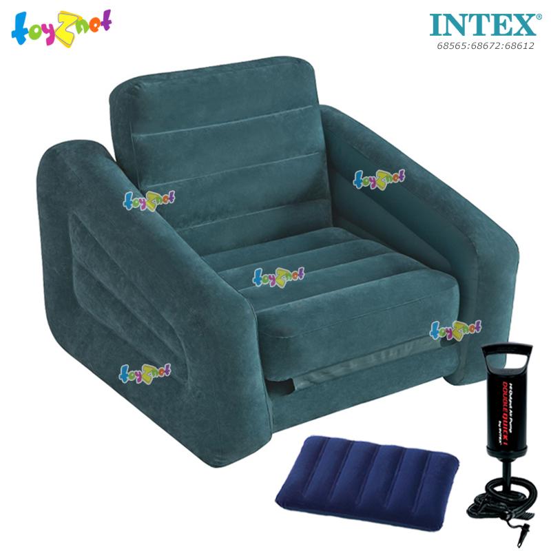 Intex ส่งฟรี โซฟาเป่าลม เก้าอี้เป่าลม ปรับเป็นเตียงนอนได้ เตียงเดี่ยว พูล-เอ๊าท์ 1.09x2.18x0.66 ม. สีเขียว รุ่น 68565 + หมอนเป่าลมและที่สูบลมดับเบิ้ล ควิ๊ก วัน Intex ส่งฟรี โซฟาเป่าลม เก้าอี้เป่าลม ปรับเป็นเตียงนอนได้ เตียงเดี่ยว พูล-เอ๊าท์ 1.09x2.18x0.66 ม. สีเขียว รุ่น 68565 + หมอนเป่าลมและที่สูบลมดับเบิ้ล ควิ๊ก วัน