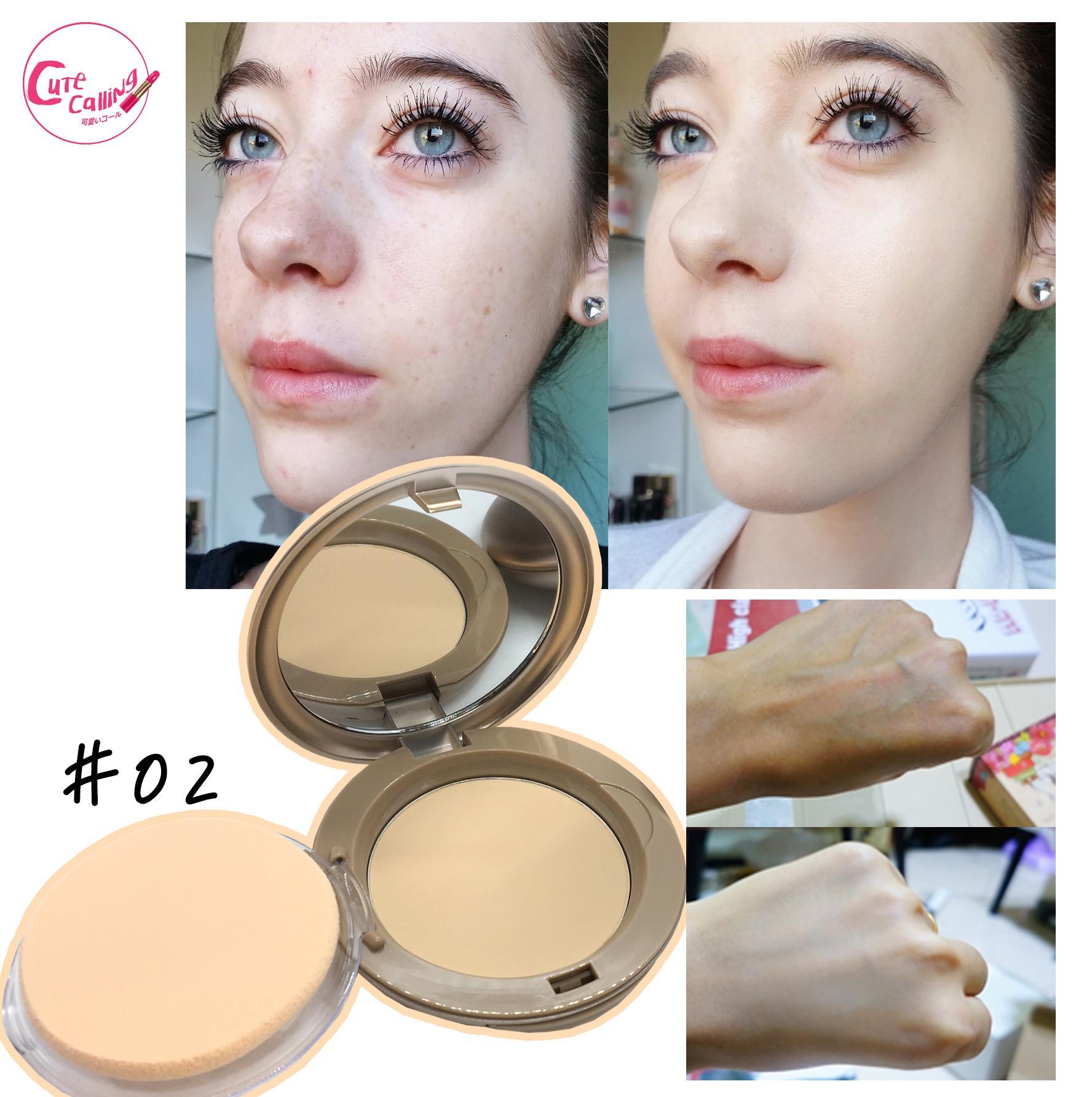 แป้งพัฟ GINA GLAM Pressed Powder ขนาดใหญ่ กันน้ำ กันแดด สุดคุ้มราคาถูก