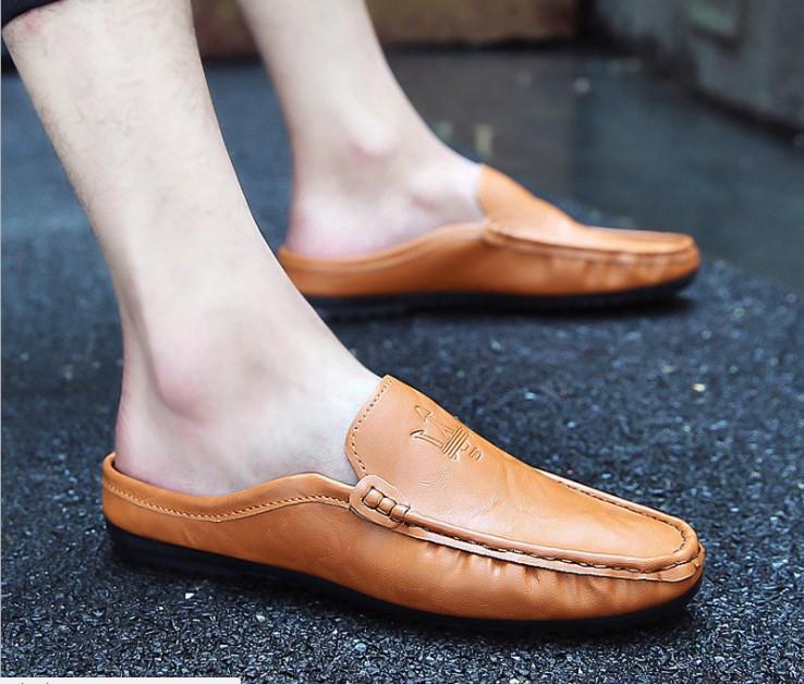 FF รองเท้าหนังสุภาพบุรุษ (สีส้ม) (สีดำ)(สีทอง)รุ่น 9118***หน้าเท้ากว้างแนะนำเพิ่ม 1 ไซส์ ***