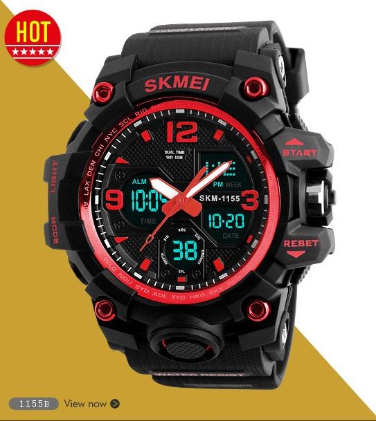 Sport Watch นาฬิกาสปอตสุดทนทาน แข็งแกร่ง กันน้ำได้ ระบบอะนาล็อกและดิจิตอล กันน้ำได้5เมตร นาฬิกาข้อมือผู้ชาย ส่งฟรี1-2วัน ได้ของ (มีให้เลือก 4 สี)