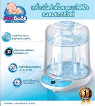 เครื่องนึ่งขวดนมฆ่าเชื้อ sterilize 6 นาที รับประกัน 1ปี