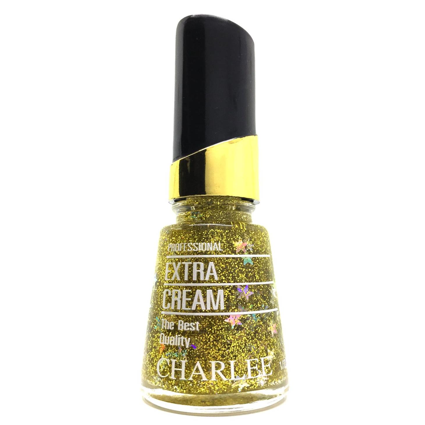 Charlee Nail Polish ยาทาเล็บชาลี 15 ml. สีกากเพชร (รูปดาว) เบอร์ 134 Charlee Nail Polish ยาทาเล็บชาลี 15 ml. สีกากเพชร (รูปดาว) เบอร์ 134