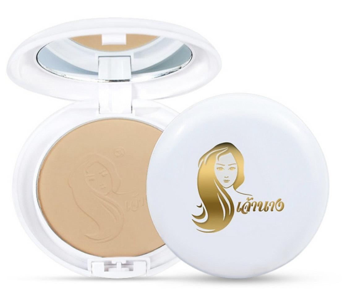 แป้งเจ้านาง แป้งผสมรองพื้น แป้งพัฟ คุมมัน Chaonang Perfect Bright UV 2 Way Powder