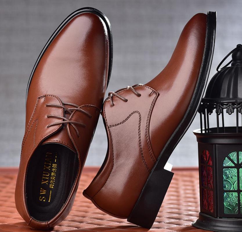 ZASHION องเท้าบูท รองเท้าหนังผู้ชาย Classic Business Leather Shoes