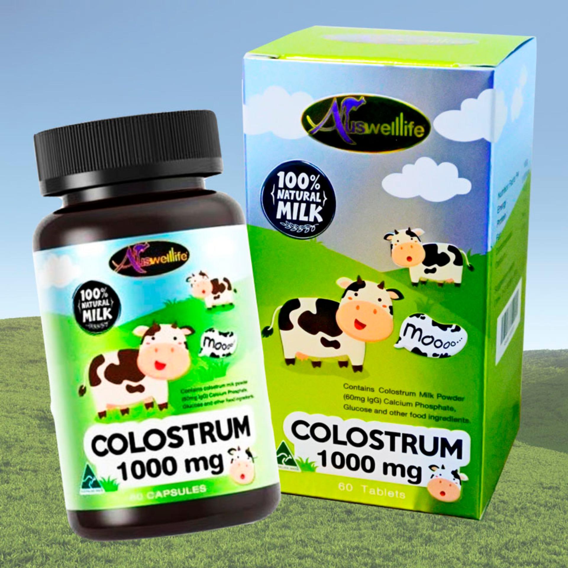 นมเม็ด Auswelllife Colostrum 1000mg. 60 เม็ด นมสูงชนิดเม็ด (1 กระปุก)