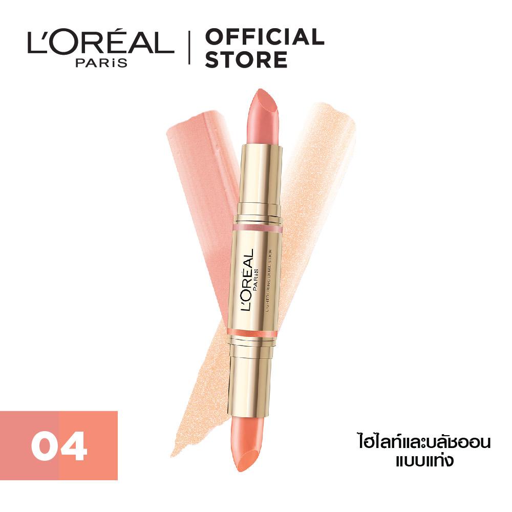 ลอรีอัล ปารีส ไลท์ทัวร์ริ่ง ดูโอ้ สติ๊ก ไฮไลท์และบลัชออนแบบแท่ง 8 กรัม L'OREAL PARIS LIGHTOURING DUAL STICK