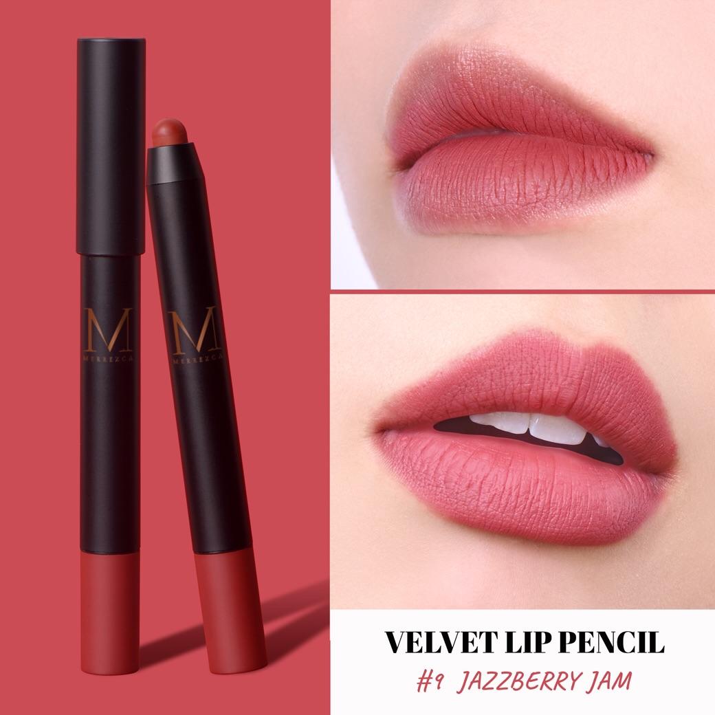 Merrezca Velvet Lip Pencil ลิปเนื้อกํามะหยี่ กันน้ำ ติดทานาน Merrezca Velvet Lip Pencil ลิปเนื้อกํามะหยี่ กันน้ำ ติดทานาน