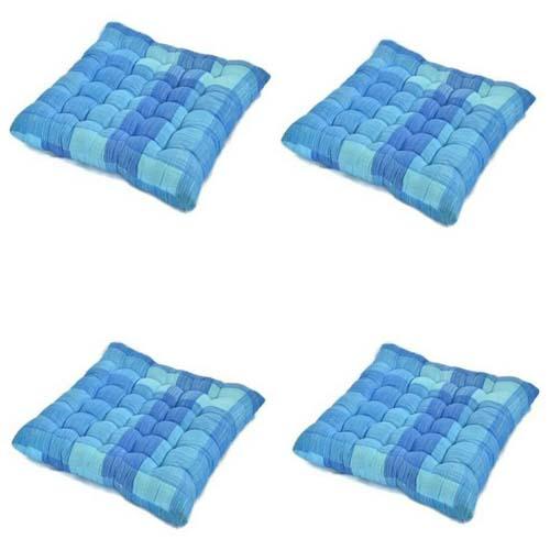 Nanapan Shop เบาะรองนั่ง ลายสก็อต แพ็ค 4 ชิ้น ขนาด 48x48 ซม. สีเขียว