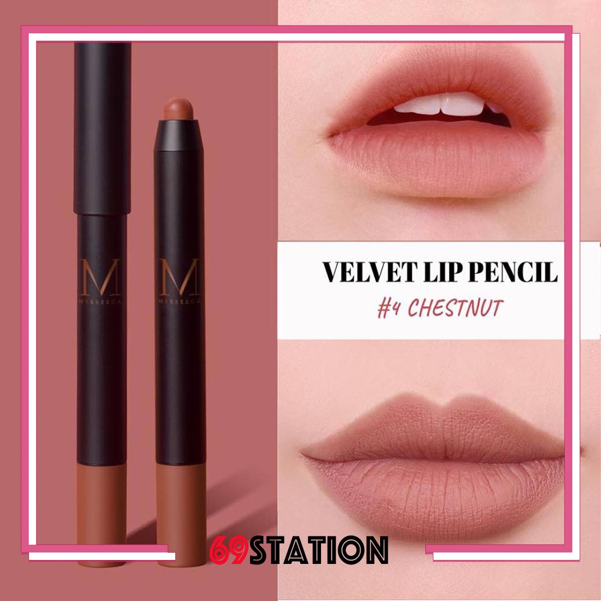 Merrezca Velvet Lip Pencil 1.3g เมอเรสก้า ลิปดินสอ กันน้ำ เนื้อแมท Merrezca Velvet Lip Pencil 1.3g เมอเรสก้า ลิปดินสอ กันน้ำ เนื้อแมท